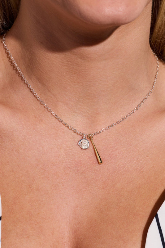 Ballgame Duo Charm Pendant Necklace - Hello Beautiful BoutiqueNecklacesALEX AND ANI
