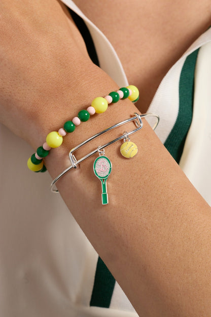 Barbie™ Tennis Beaded Charm Bangle - Hello Beautiful BoutiqueBraceletsALEX AND ANI