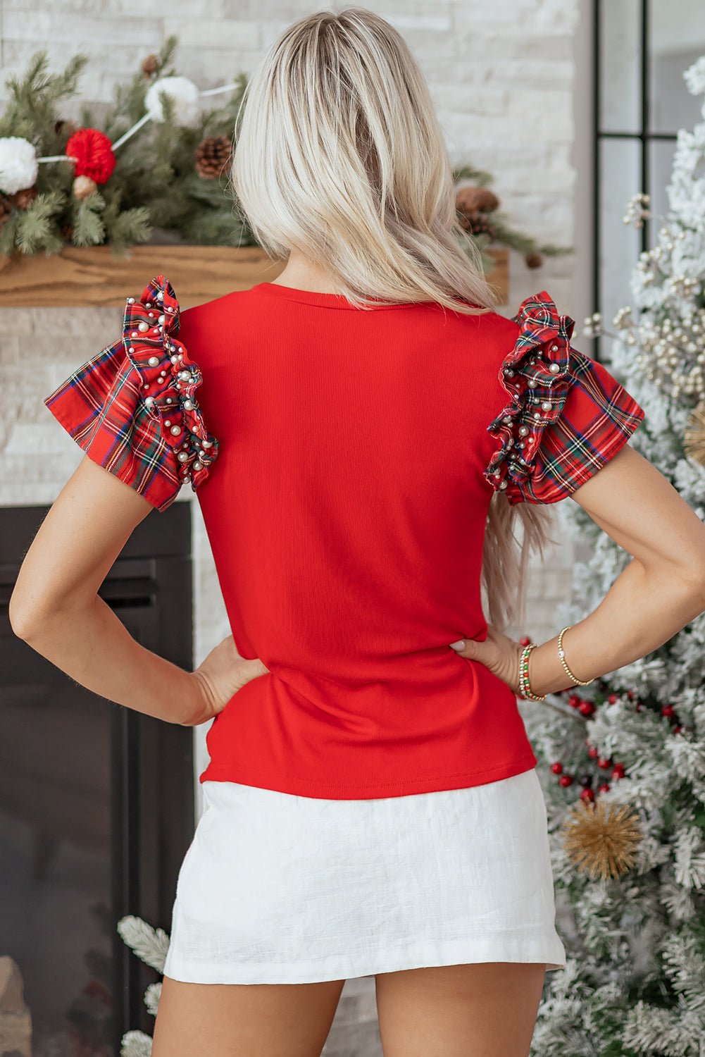Beatriz Ruffle Short Sleeve PLUS Blouse - Hello Beautiful BoutiqueBlouses & ShirtsThreaded Pear