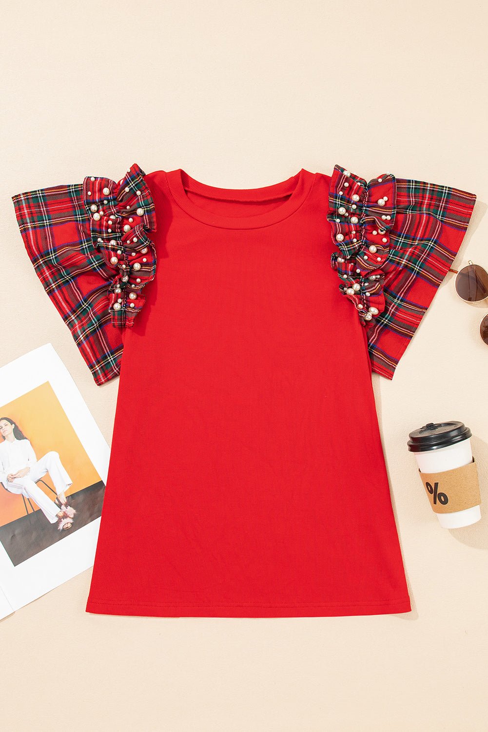 Beatriz Ruffle Short Sleeve PLUS Blouse - Hello Beautiful BoutiqueBlouses & ShirtsThreaded Pear