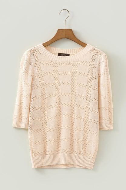 Belen Knit Short Sleeve Sweater - Hello Beautiful BoutiqueShort Sleeve SweatersThreaded Pear
