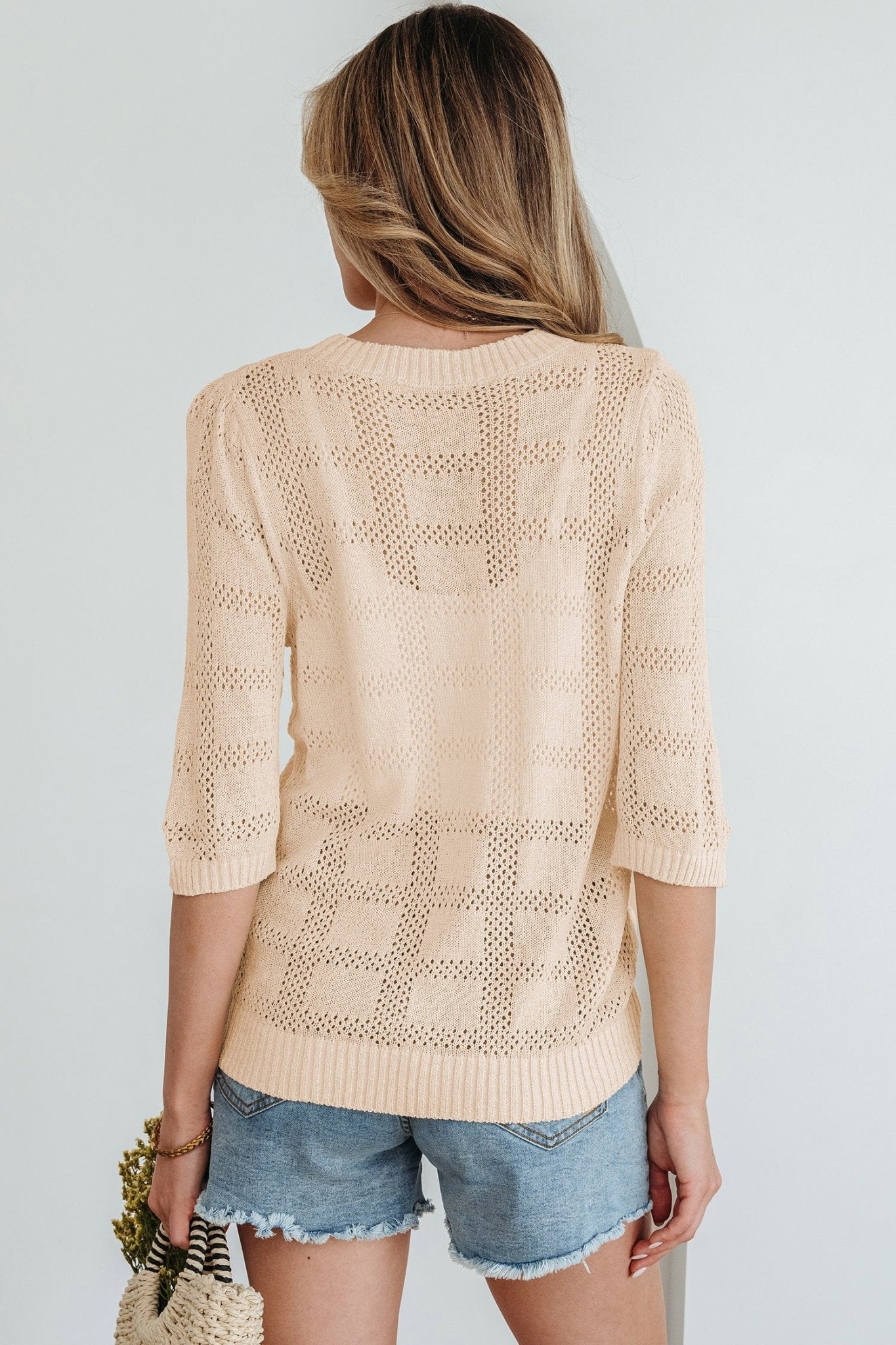 Belen Knit Short Sleeve Sweater - Hello Beautiful BoutiqueShort Sleeve SweatersThreaded Pear