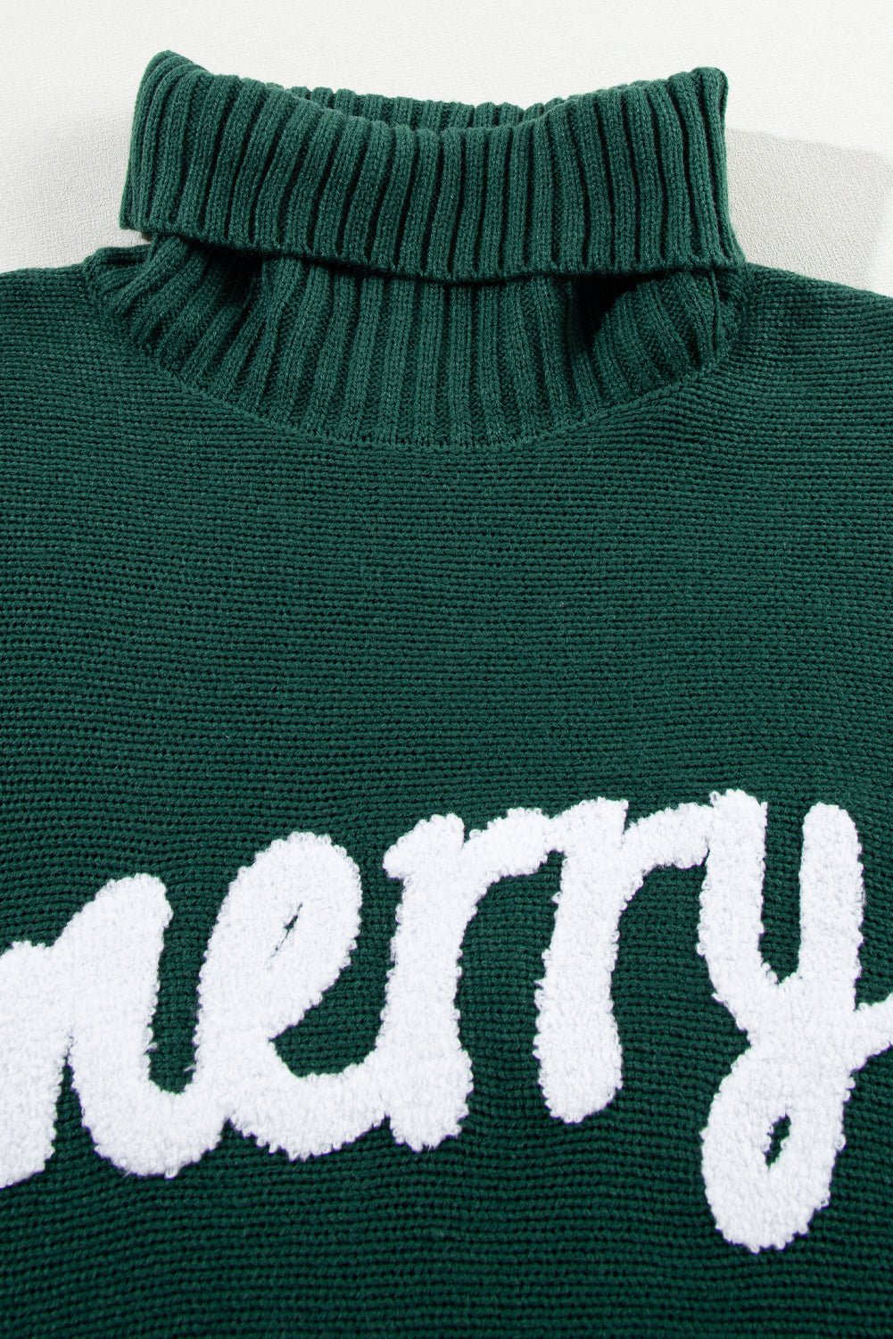 Belen Letter Embroidered High Sweater - Hello Beautiful BoutiqueSweatersThreaded Pear