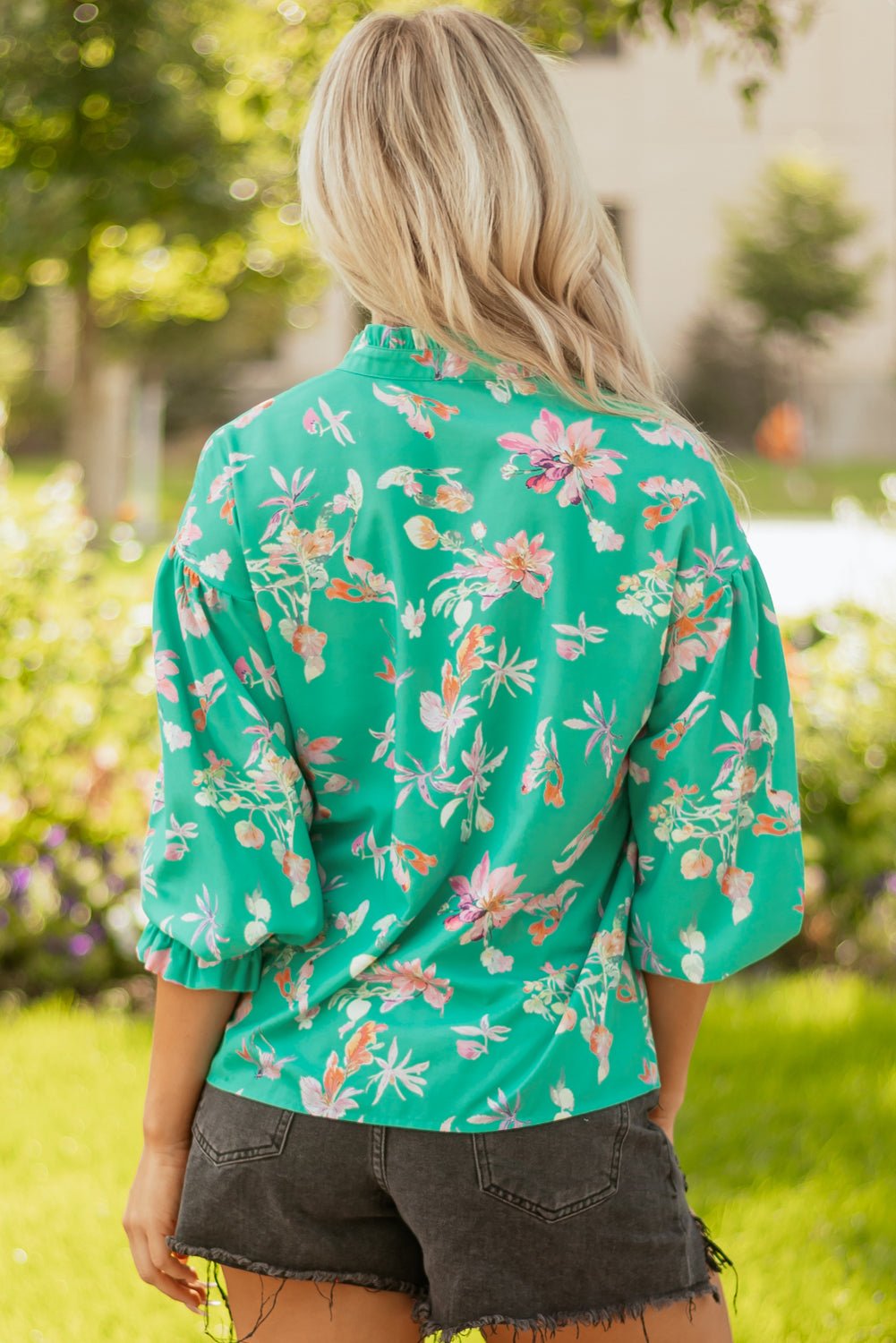 Bella Lantern Sleeve Front Shirt - Hello Beautiful BoutiqueBlouses & ShirtsThreaded Pear