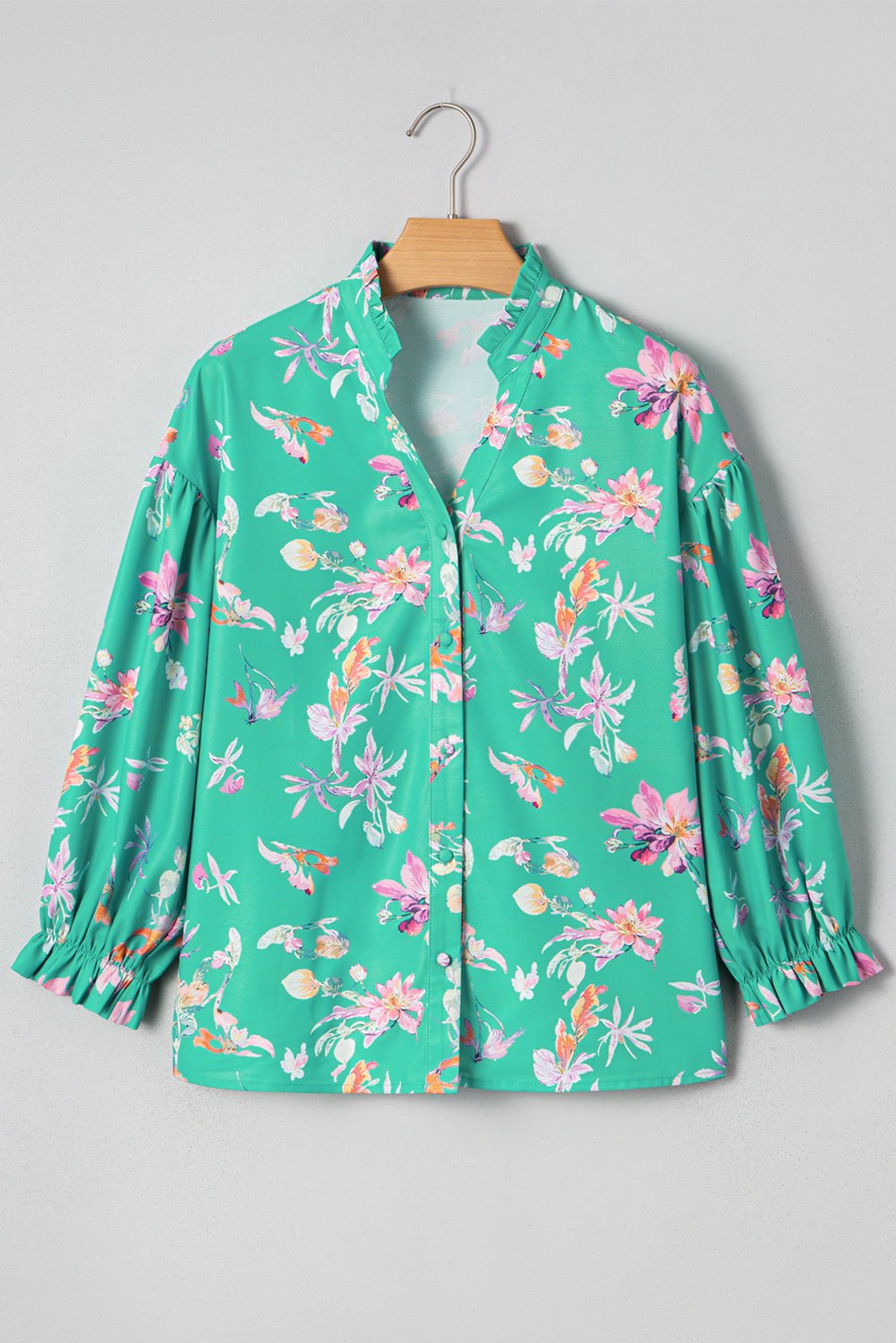 Bella Lantern Sleeve Front Shirt - Hello Beautiful BoutiqueBlouses & ShirtsThreaded Pear
