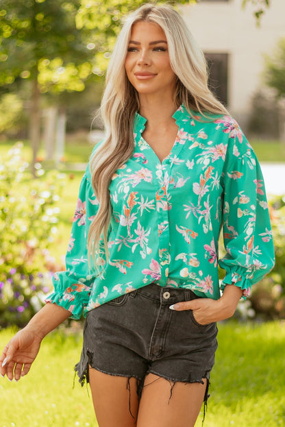 Bella Lantern Sleeve Front Shirt - Hello Beautiful BoutiqueBlouses & ShirtsThreaded Pear