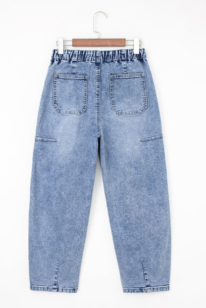 Bella Paperbag Waist Barrel Jeans - Hello Beautiful BoutiqueJeansThreaded Pear