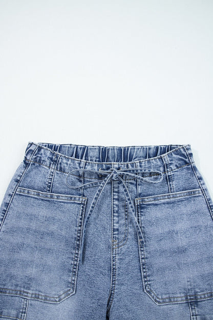 Bella Paperbag Waist Barrel Jeans - Hello Beautiful BoutiqueJeansThreaded Pear