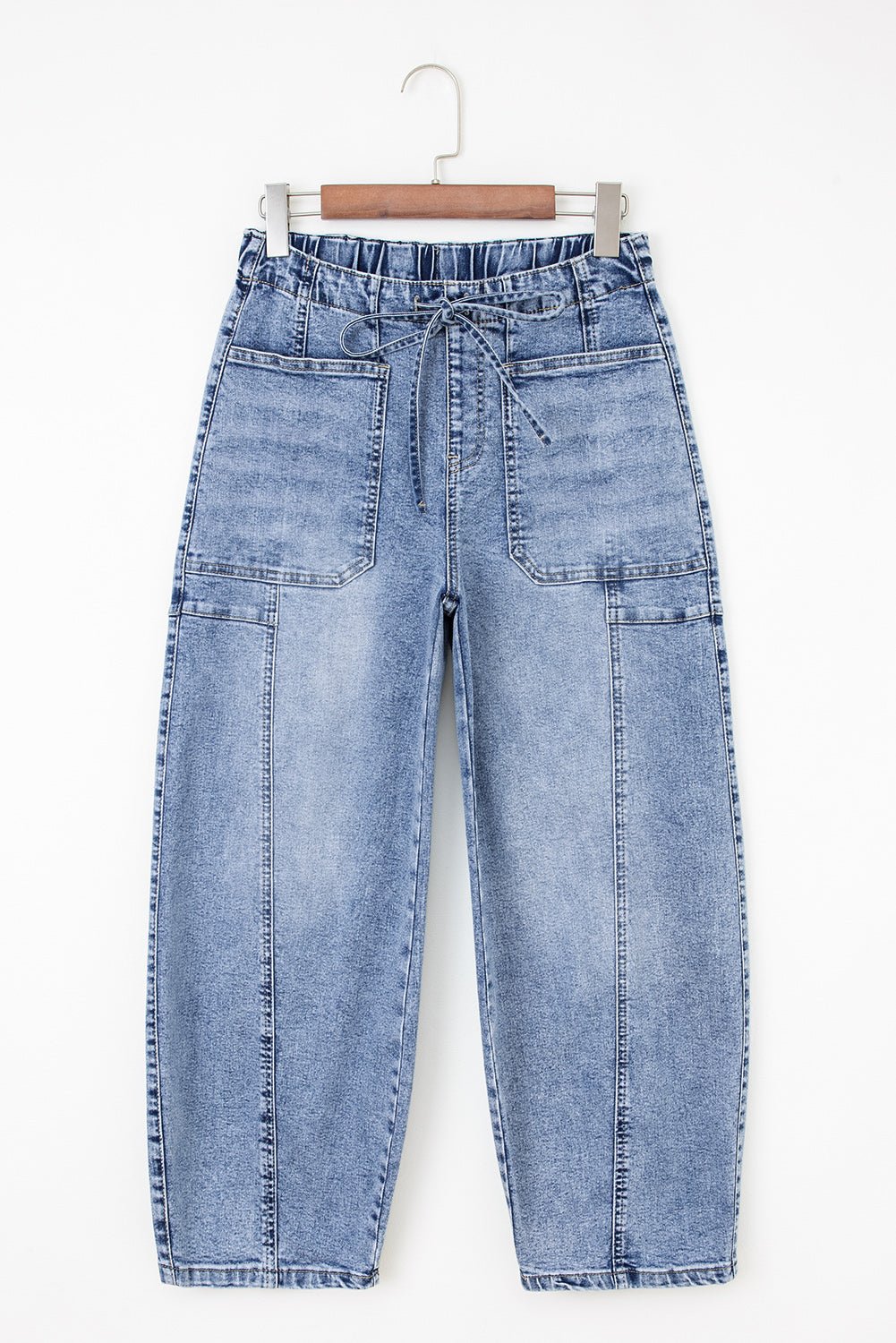 Bella Paperbag Waist Barrel Jeans - Hello Beautiful BoutiqueJeansThreaded Pear
