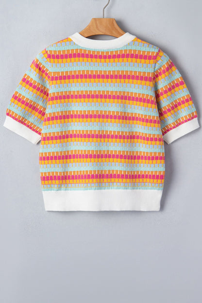 Bellamy Knit Short Sleeve Sweater - Hello Beautiful BoutiqueShort Sleeve SweatersThreaded Pear