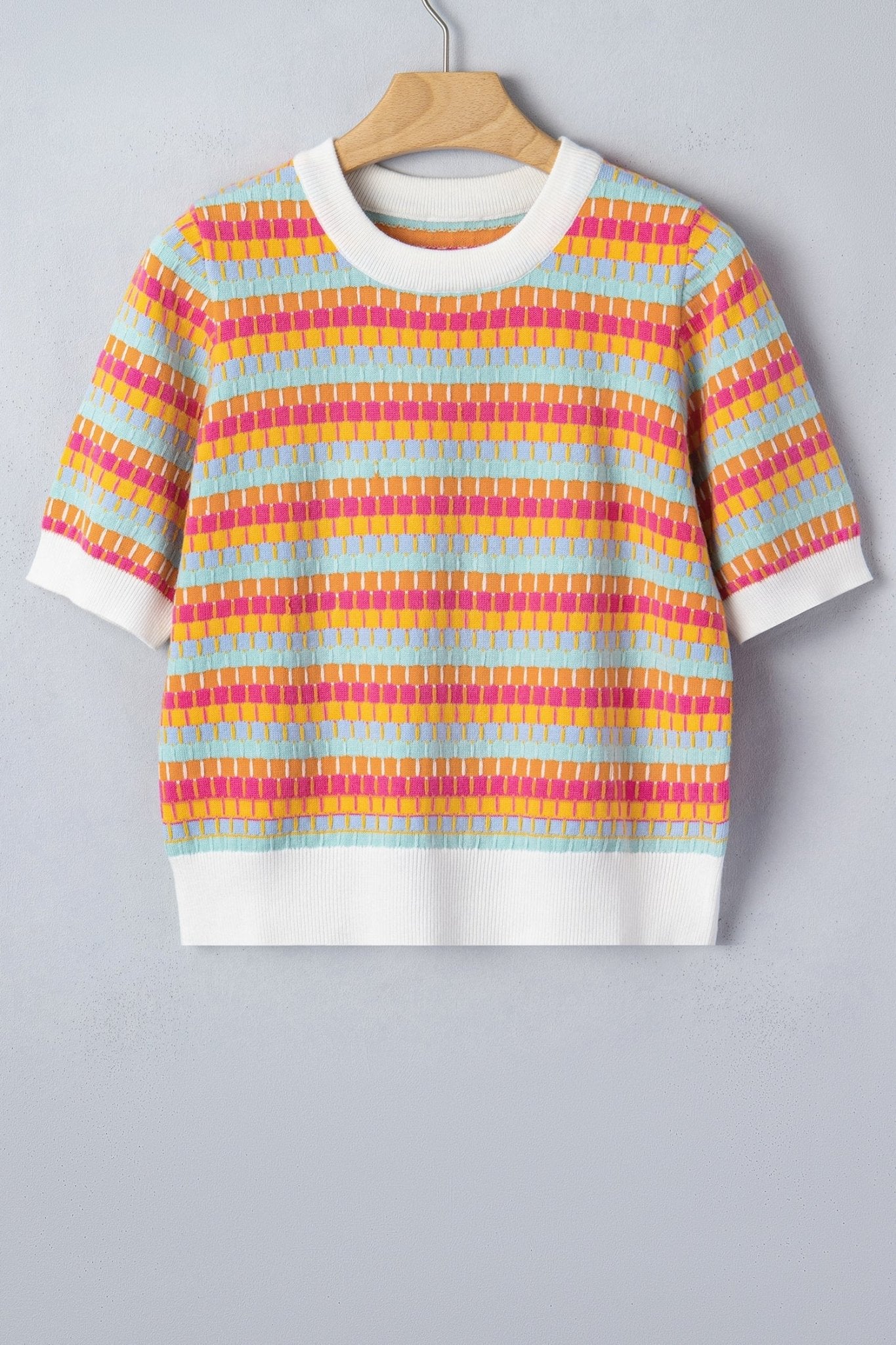 Bellamy Knit Short Sleeve Sweater - Hello Beautiful BoutiqueShort Sleeve SweatersThreaded Pear
