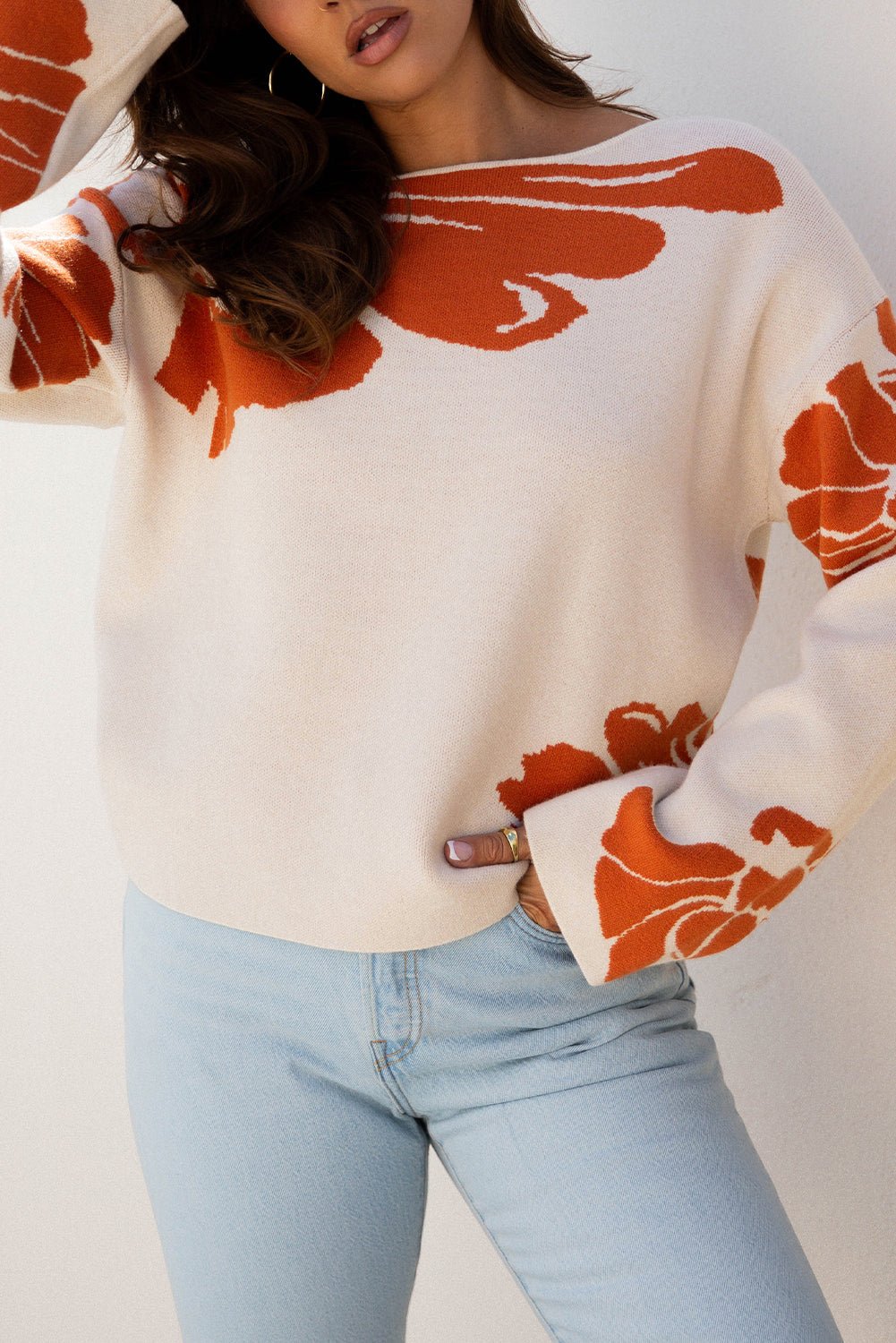 Beth Wide Sleeve Baggy Sweater - Hello Beautiful BoutiqueSweatersThreaded Pear