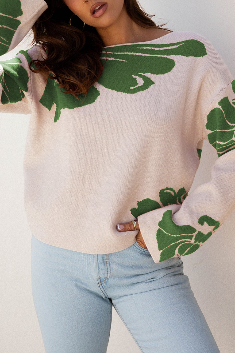 Beth Wide Sleeve Baggy Sweater - Hello Beautiful BoutiqueSweatersThreaded Pear