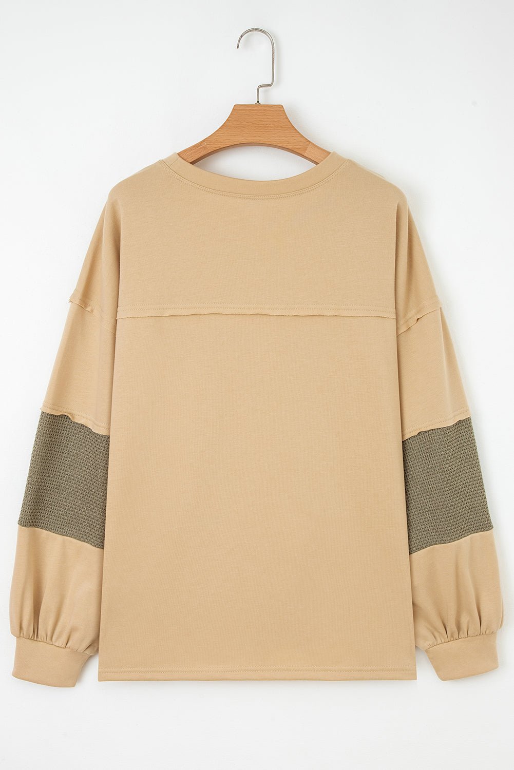 Bethany Patchwork Drop Shoulder PLUS Pullover - Hello Beautiful BoutiquePlus Size Long Sleeve TopsThreaded Pear