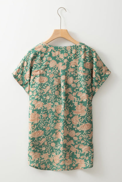Bethany Pleated Short Sleeve Blouse - Hello Beautiful BoutiqueBlouses & ShirtsThreaded Pear