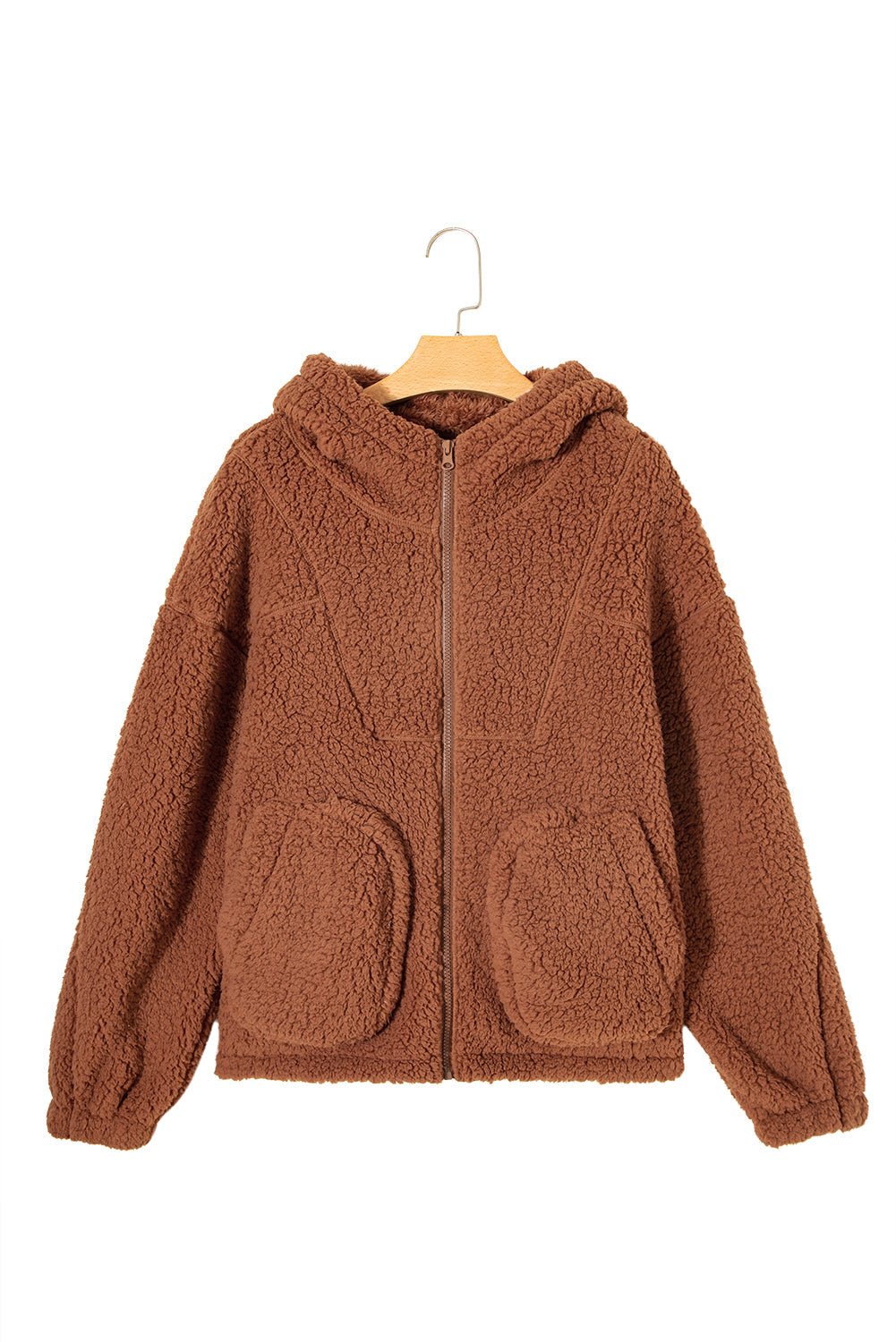 Bethany Up Hooded Sherpa Jacket - Hello Beautiful BoutiqueJacketsThreaded Pear