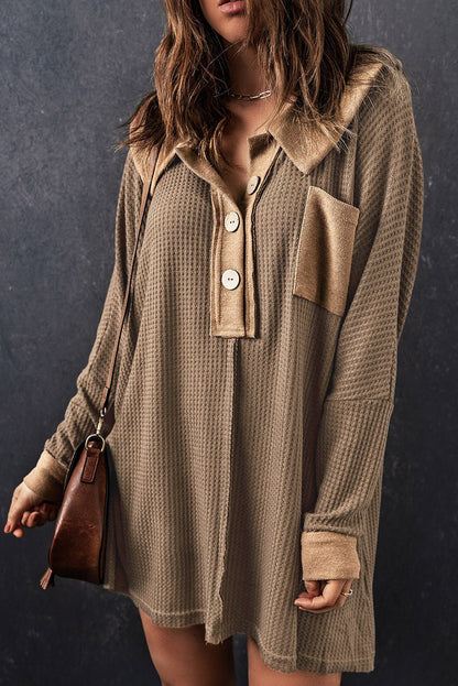Bianca Waffle Knit Long Sleeve Top - Hello Beautiful BoutiqueLong Sleeve TopsThreaded Pear