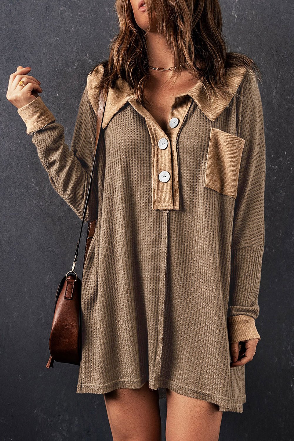 Bianca Waffle Knit Long Sleeve Top - Hello Beautiful BoutiqueLong Sleeve TopsThreaded Pear