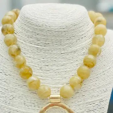 Big Ball Necklace with Pendant - Hello Beautiful BoutiqueNecklaceTwo Forty - Two South