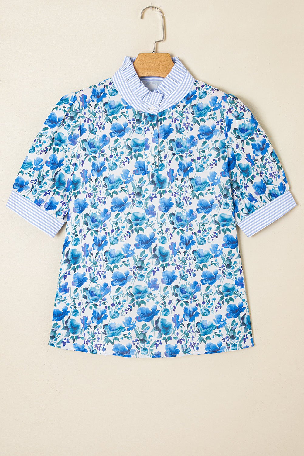 Blair Collared Short Sleeve Blouse - Hello Beautiful BoutiqueBlouses & ShirtsThreaded Pear