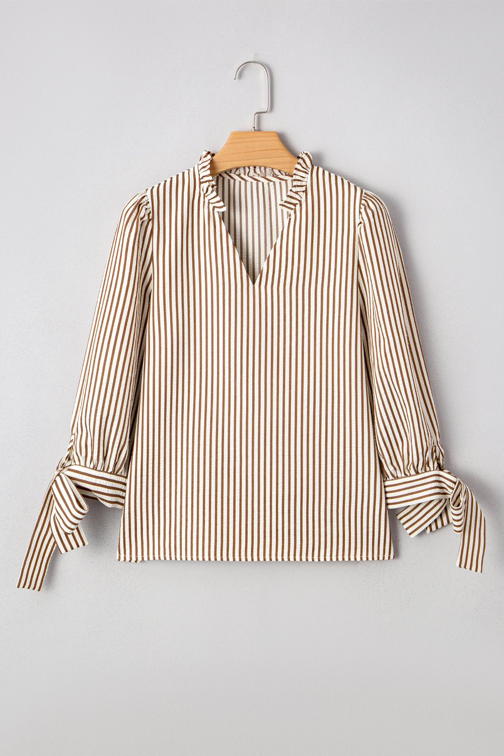 Blair Tied Cuffs Seersucker Blouse - Hello Beautiful BoutiqueBlouses & ShirtsThreaded Pear