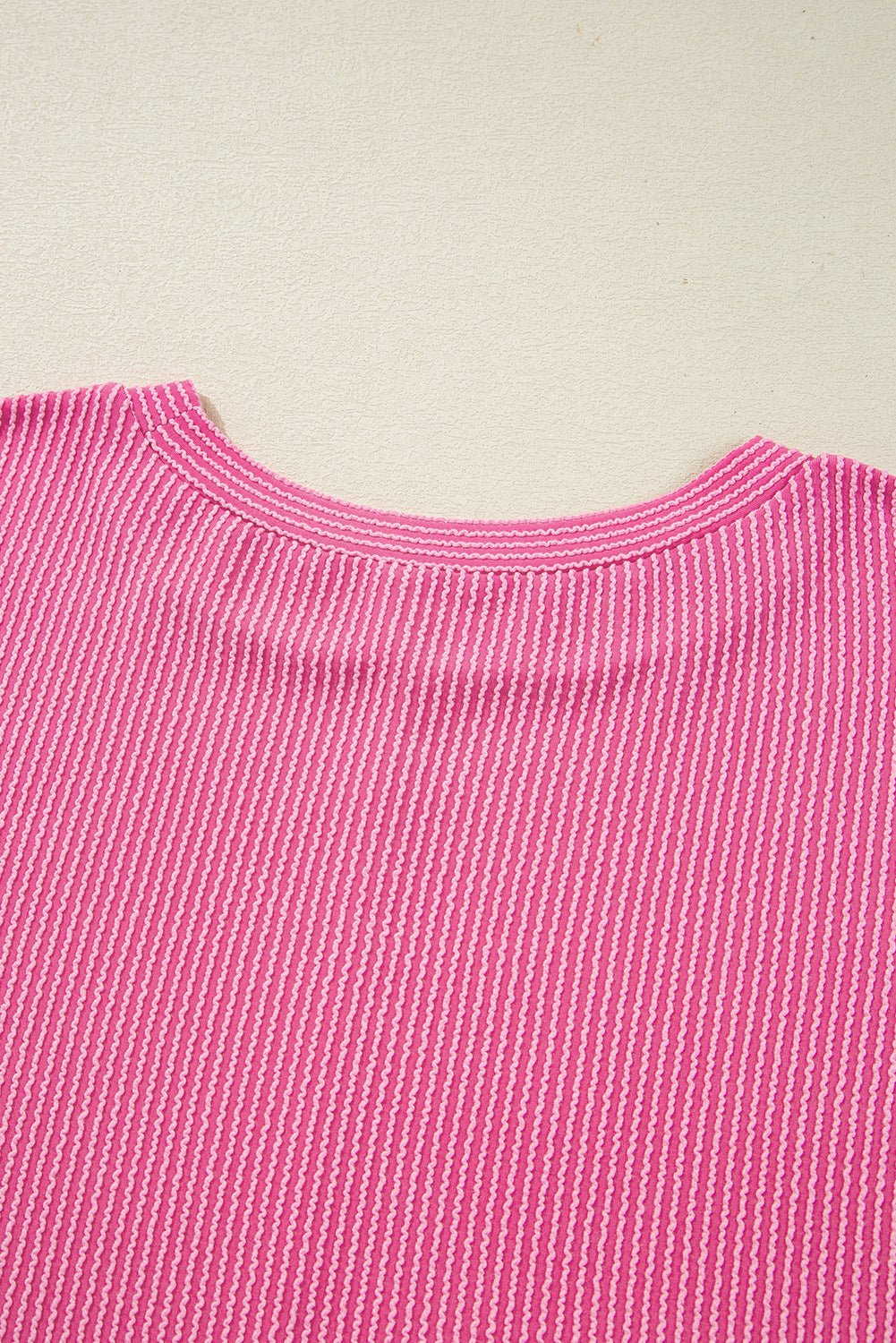Bonbon Spiral Ribbed Exposed Seam Detail Plus Size Long Sleeve Top - Hello Beautiful BoutiquePlus Size Long Sleeve TopsThreaded Pear