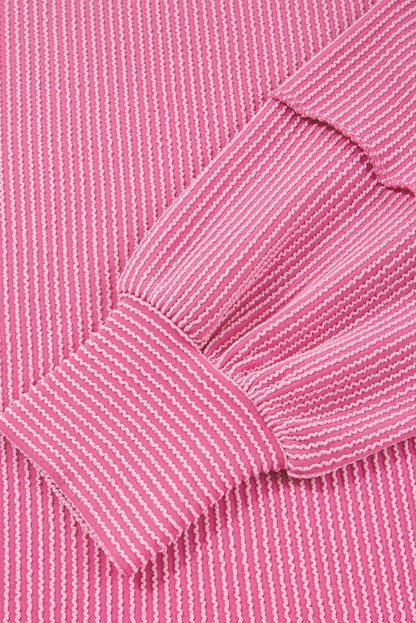 Bonbon Spiral Ribbed Exposed Seam Detail Plus Size Long Sleeve Top - Hello Beautiful BoutiquePlus Size Long Sleeve TopsThreaded Pear
