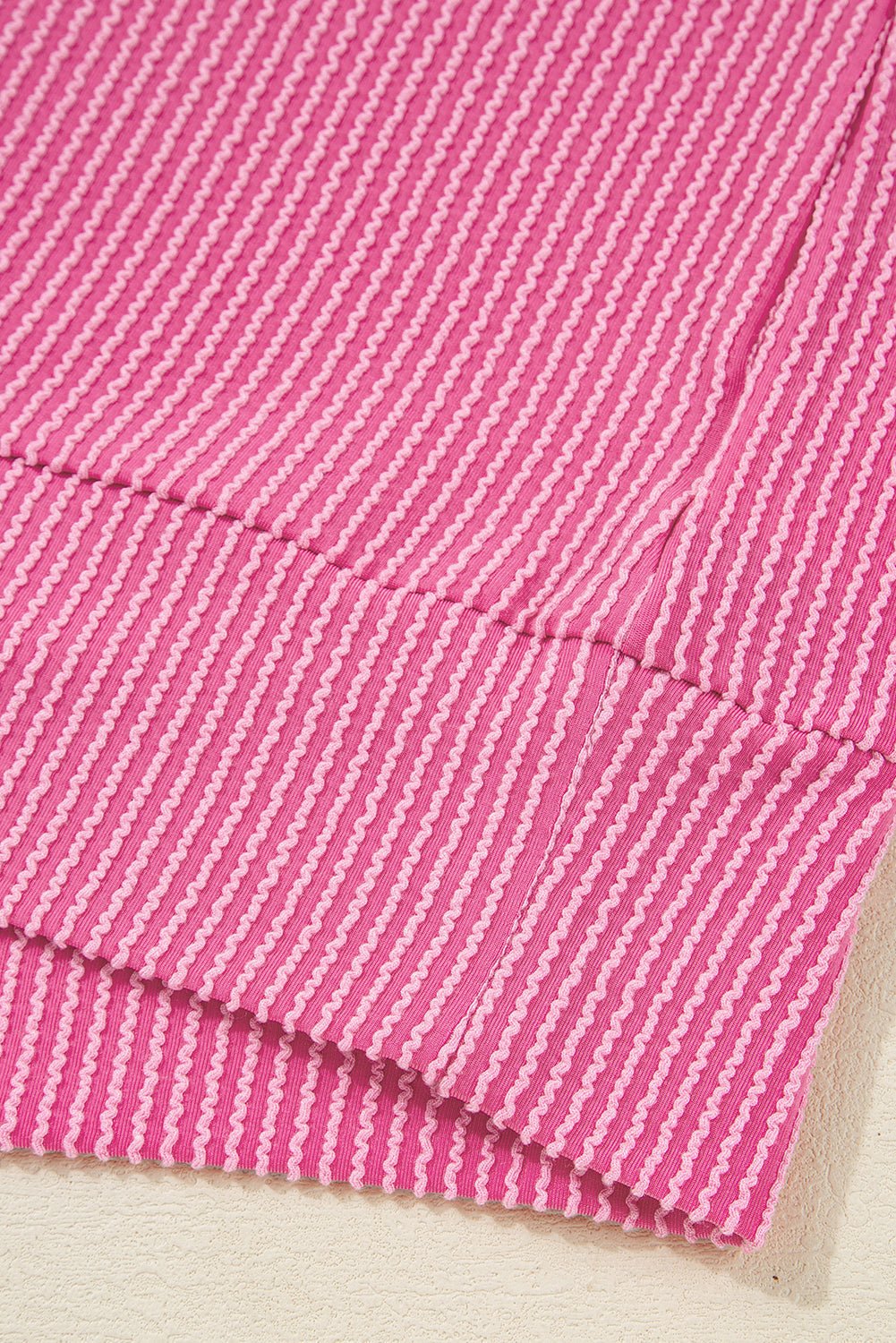 Bonbon Spiral Ribbed Exposed Seam Detail Plus Size Long Sleeve Top - Hello Beautiful BoutiquePlus Size Long Sleeve TopsThreaded Pear