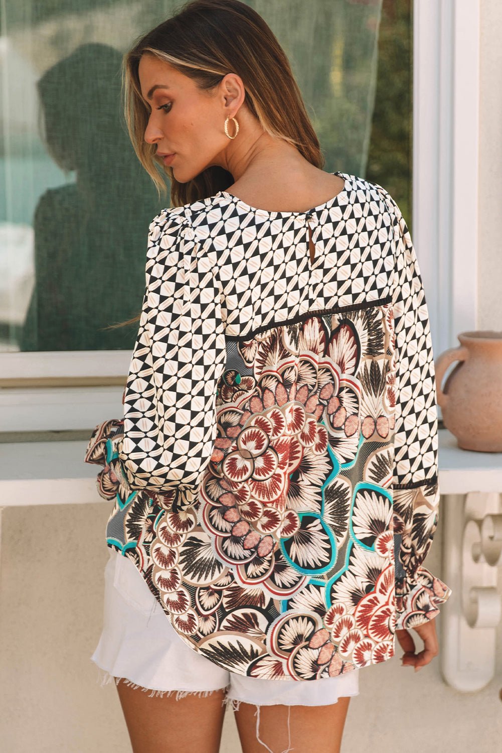 Brenda Long Sleeve Blouse Long Sleeve Top - Hello Beautiful BoutiqueBlouses & ShirtsThreaded Pear