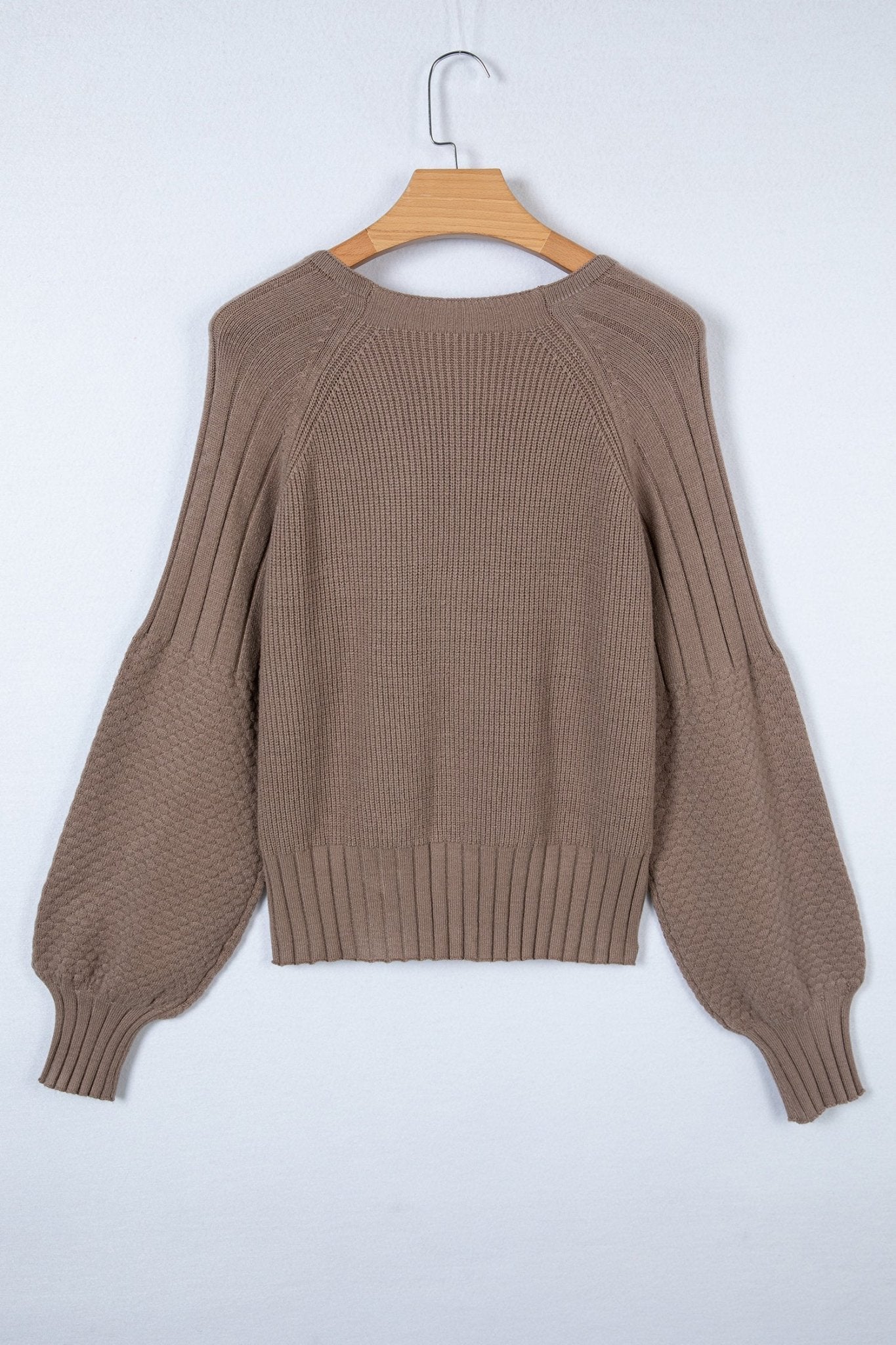 Briana Mixed Texture Knit Sweater - Hello Beautiful BoutiqueCardigansThreaded Pear