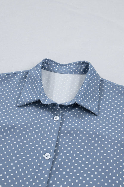 Brianna Cuffed Short Sleeve Shirt - Hello Beautiful BoutiqueBlouses & ShirtsThreaded Pear