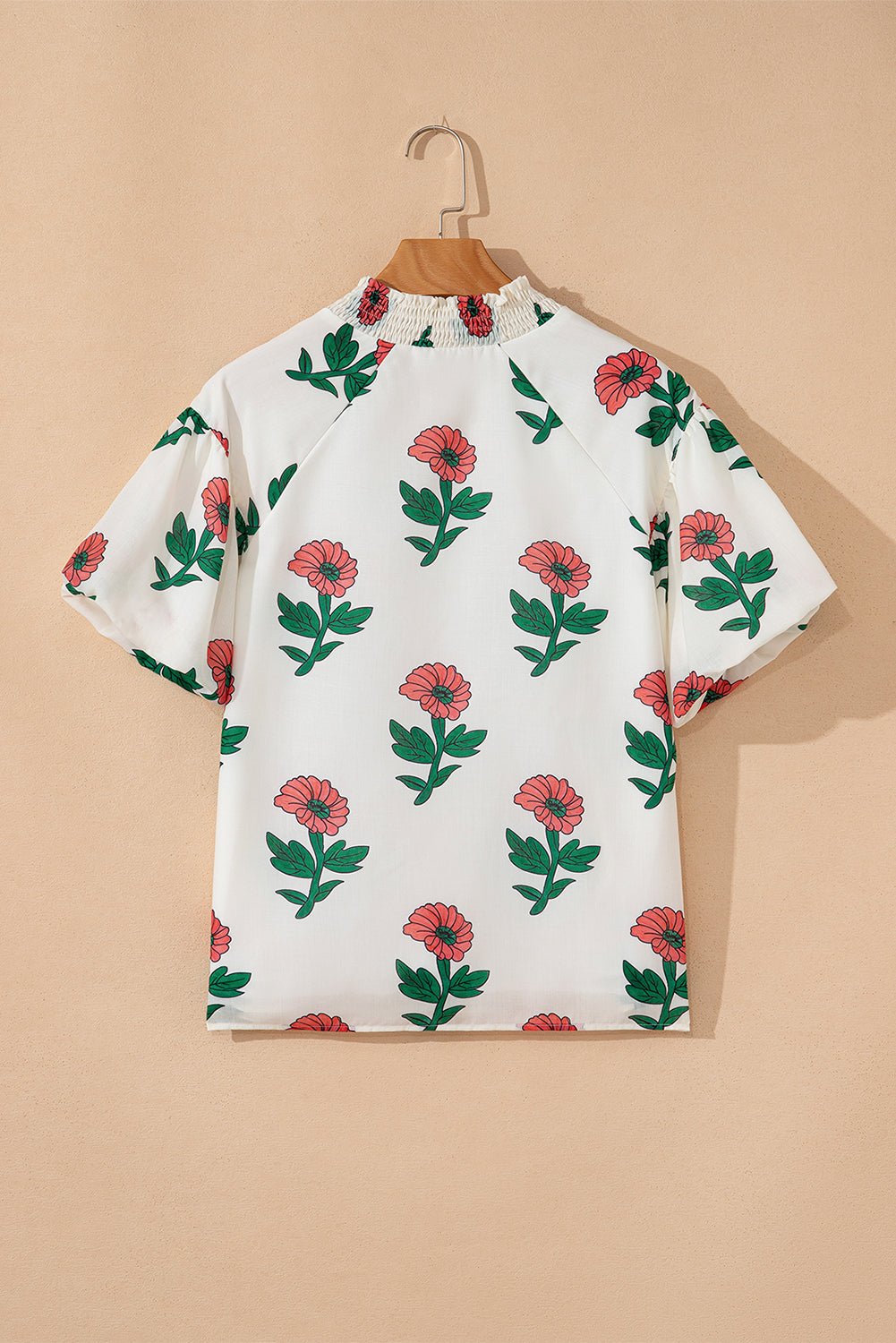 Briar Shirred Short Sleeve Blouse - Hello Beautiful BoutiqueBlouses & ShirtsThreaded Pear