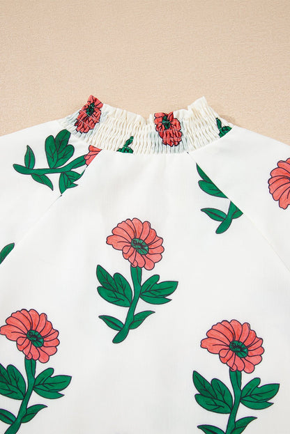 Briar Shirred Short Sleeve Blouse - Hello Beautiful BoutiqueBlouses & ShirtsThreaded Pear
