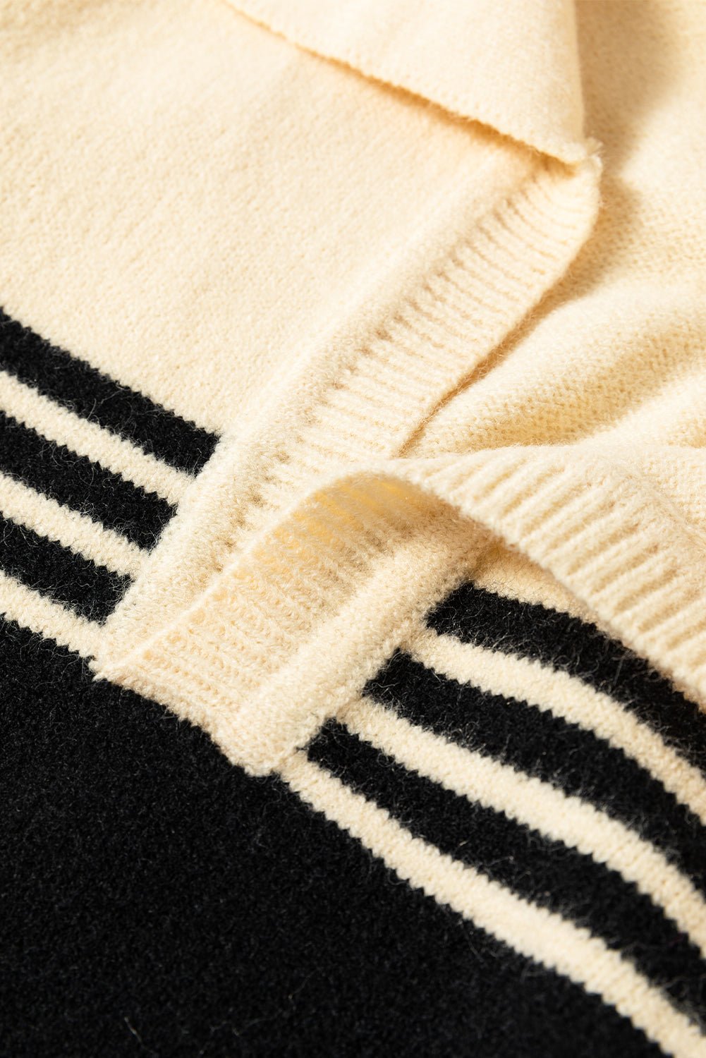 Briella Colorblock Stripe Collared Sweater - Hello Beautiful BoutiqueSweatersThreaded Pear