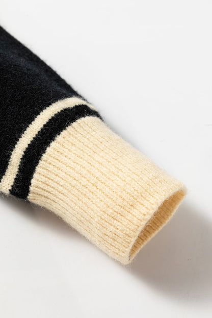 Briella Colorblock Stripe Collared Sweater - Hello Beautiful BoutiqueSweatersThreaded Pear