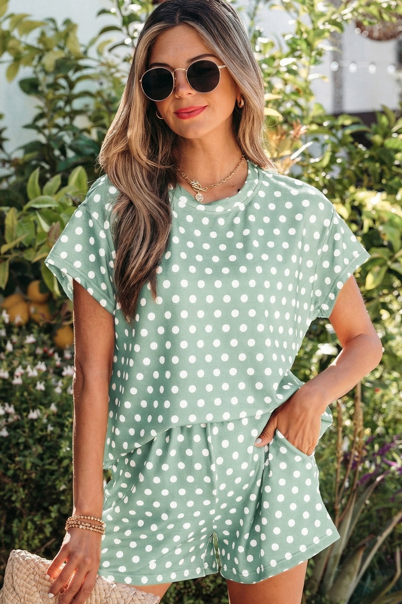 Brittany Dot Print Short Set - Hello Beautiful BoutiqueShort SetsThreaded Pear