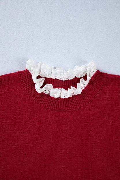 Brooklynn Patchwork Cuffs Loose Sweater - Hello Beautiful BoutiqueSweatersThreaded Pear