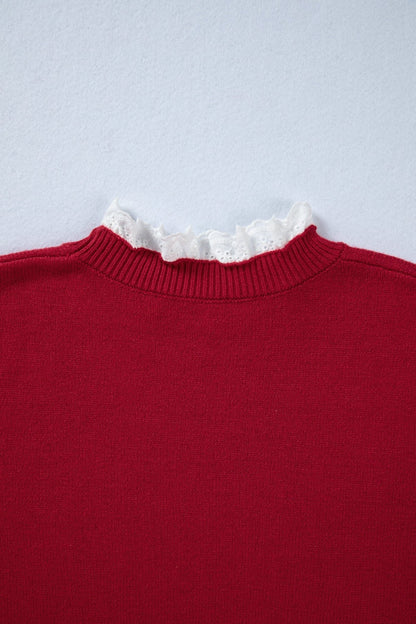 Brooklynn Patchwork Cuffs Loose Sweater - Hello Beautiful BoutiqueSweatersThreaded Pear