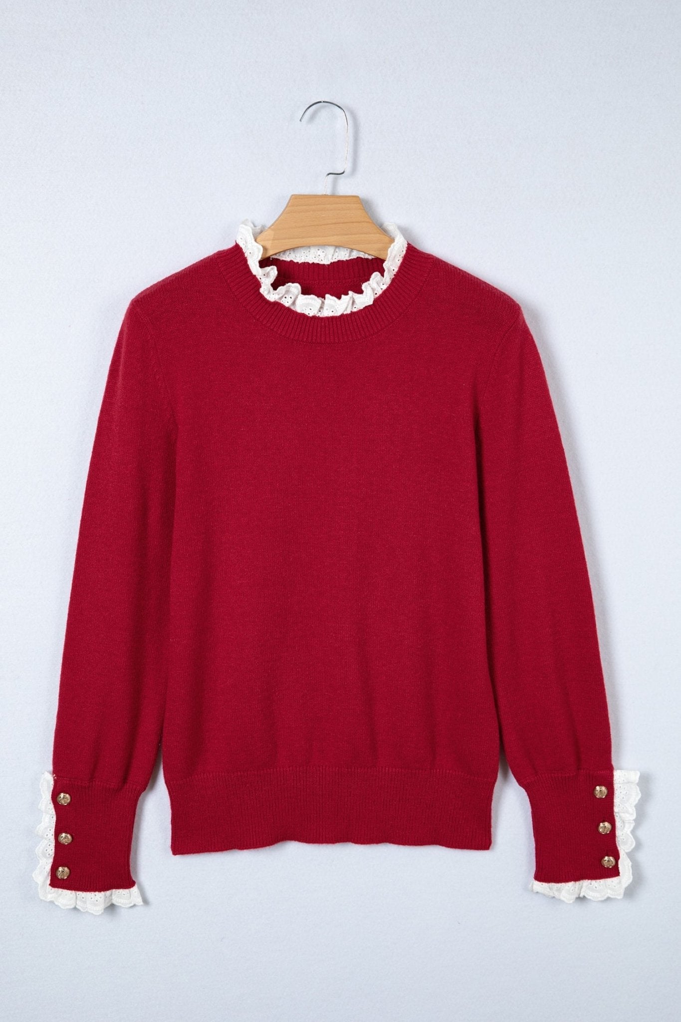 Brooklynn Patchwork Cuffs Loose Sweater - Hello Beautiful BoutiqueSweatersThreaded Pear