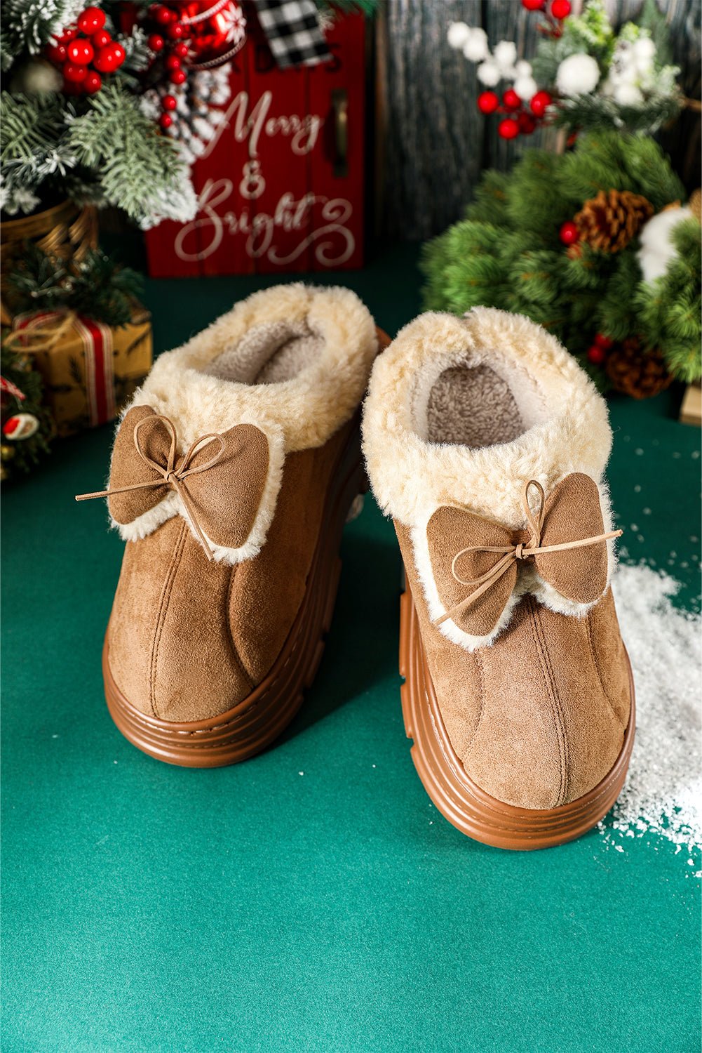 Brynlee Bow Decor Clog Slippers - Hello Beautiful BoutiqueSlippersThreaded Pear