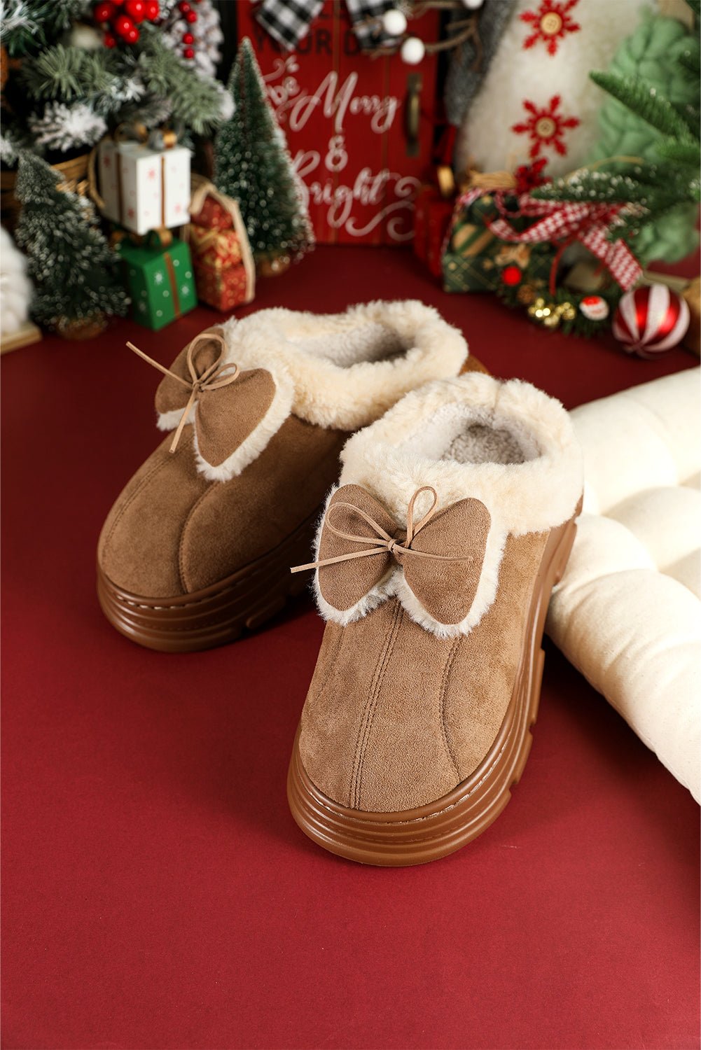 Brynlee Bow Decor Clog Slippers - Hello Beautiful BoutiqueSlippersThreaded Pear