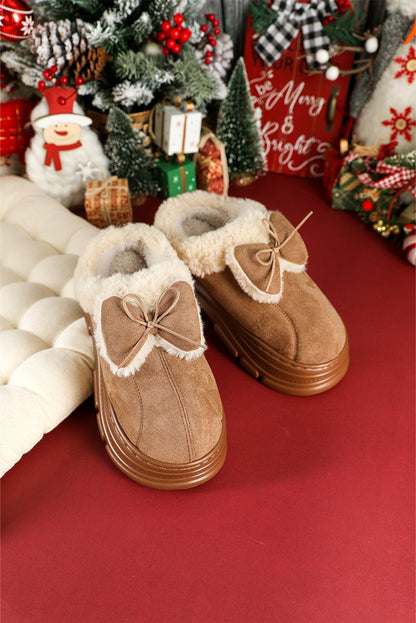 Brynlee Bow Decor Clog Slippers - Hello Beautiful BoutiqueSlippersThreaded Pear