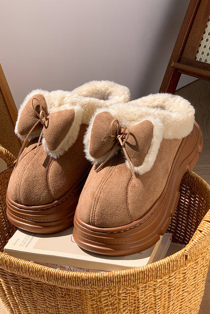 Brynlee Bow Decor Clog Slippers - Hello Beautiful BoutiqueSlippersThreaded Pear