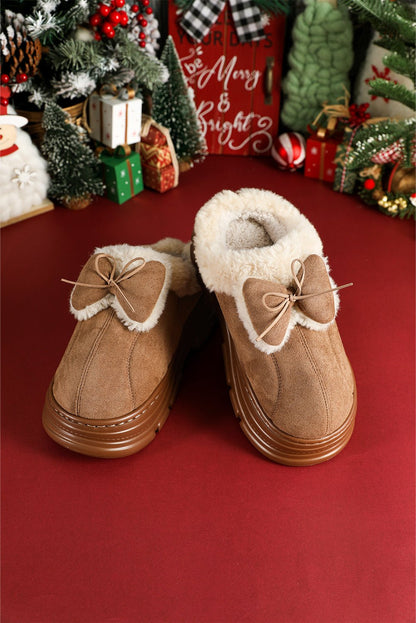 Brynlee Bow Decor Clog Slippers - Hello Beautiful BoutiqueSlippersThreaded Pear