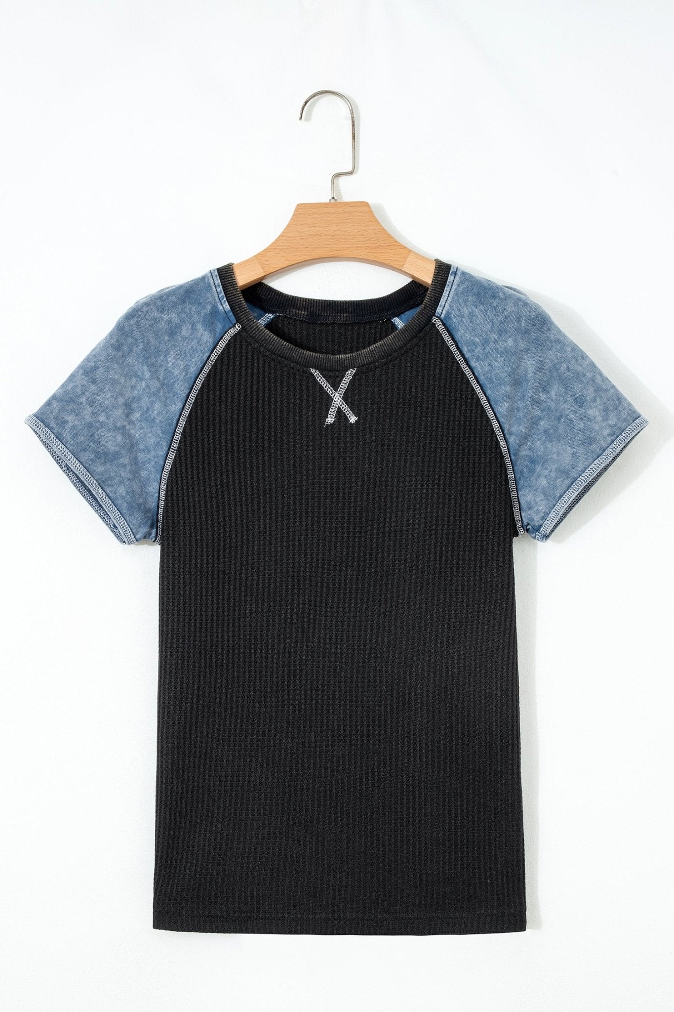Brynleigh Patchwork Short Sleeve Top - Hello Beautiful BoutiqueTops & TeesThreaded Pear