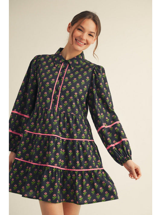 Button Down Floral Dress 14869 - Hello Beautiful BoutiqueDressJodifl