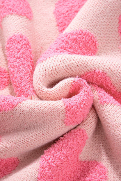 Cali Heart Jacquard Knit Sweater - Hello Beautiful BoutiqueSweatersThreaded Pear