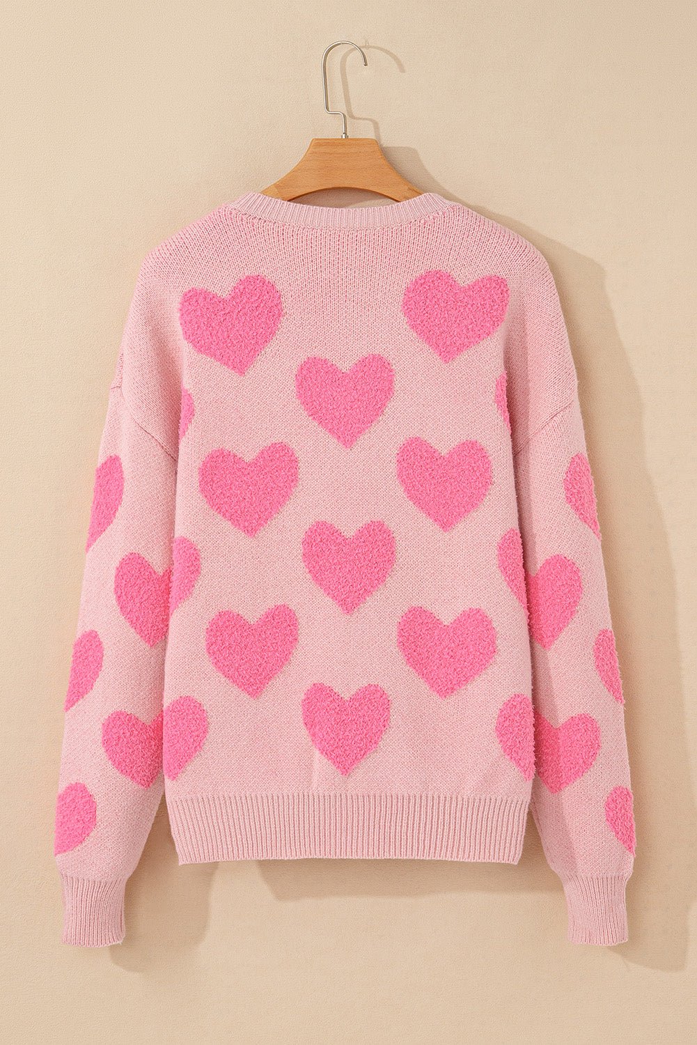 Cali Heart Jacquard Knit Sweater - Hello Beautiful BoutiqueSweatersThreaded Pear