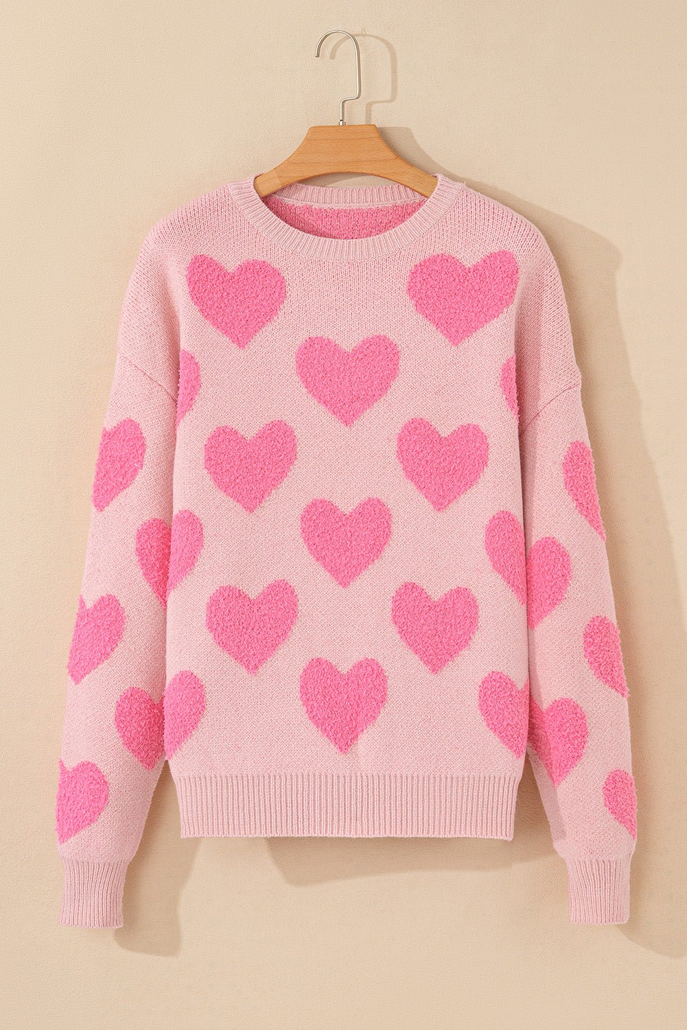 Cali Heart Jacquard Knit Sweater - Hello Beautiful BoutiqueSweatersThreaded Pear