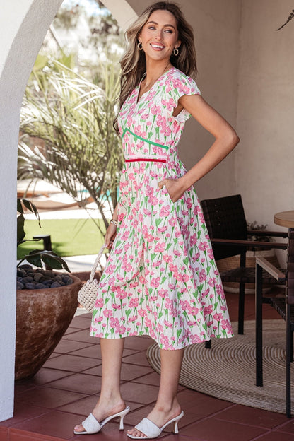 Callie Sleeve Elegant Midi Dress - Hello Beautiful BoutiqueMidi DressesThreaded Pear